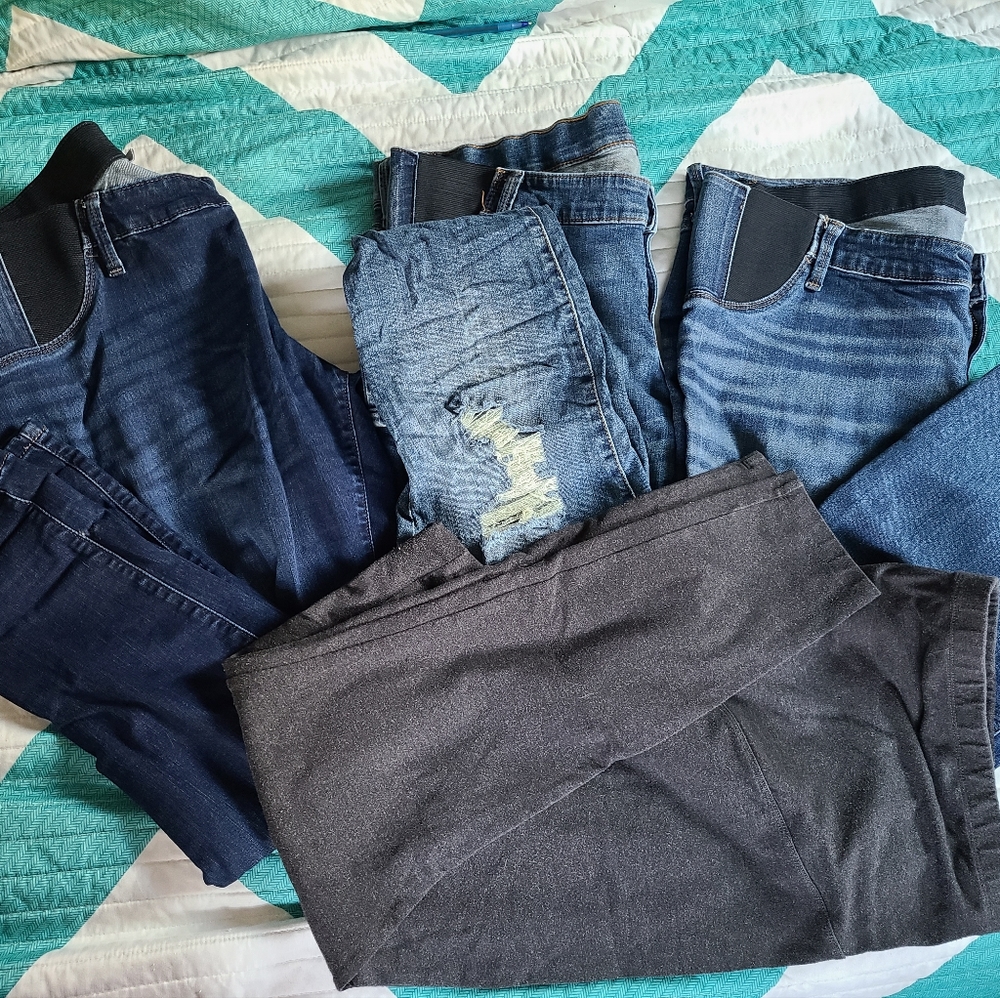 Lot of 4 maternity pants jeans 16 Isabel maternity target